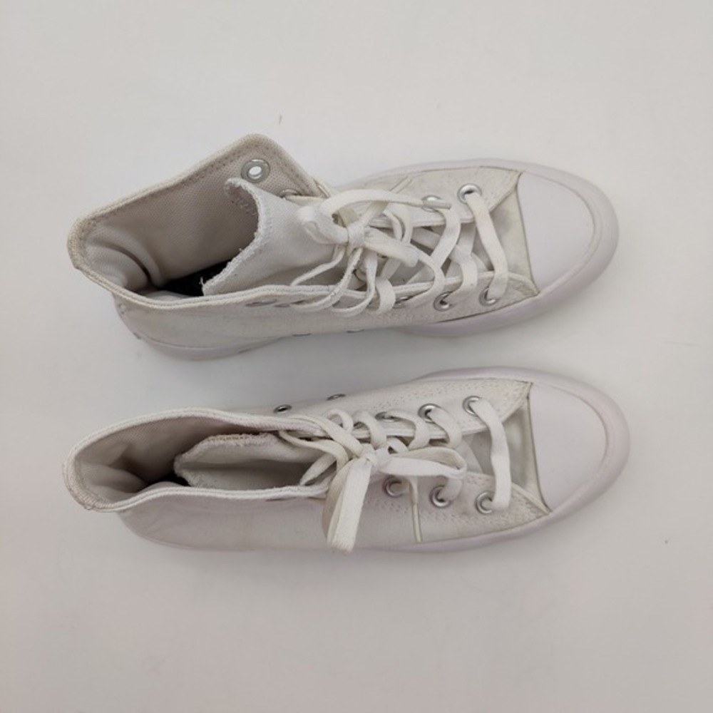 Converse Womens Edgy Chunky Retro Lugged High Top Grunge Sneakers 6 Shoes White - Picture 15 of 16